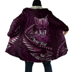 Personalised All Pink New Zealand Darts Cloak Aoteroa Fern Maori Galaxy Style - Aussie Hoodie