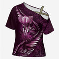 Personalised All Pink New Zealand Darts Cross Shoulder Shirt Aoteroa Fern Maori Galaxy Style - Aussie Hoodie
