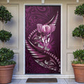 Personalised All Pink New Zealand Darts Door Cover Aoteroa Fern Maori Galaxy Style - Aussie Hoodie