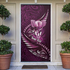 Personalised All Pink New Zealand Darts Door Cover Aoteroa Fern Maori Galaxy Style - Aussie Hoodie