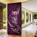 Personalised All Pink New Zealand Darts Door Cover Aoteroa Fern Maori Galaxy Style - Aussie Hoodie