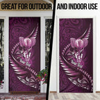 Personalised All Pink New Zealand Darts Door Cover Aoteroa Fern Maori Galaxy Style - Aussie Hoodie