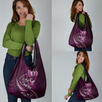 Personalised All Pink New Zealand Darts Grocery Bag Aoteroa Fern Maori Galaxy Style