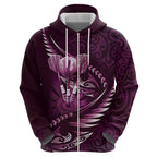 Personalised All Pink New Zealand Darts Hoodie Aoteroa Fern Maori Galaxy Style