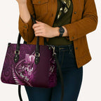 Personalised All Pink New Zealand Darts Leather Bag Aoteroa Fern Maori Galaxy Style - Aussie Hoodie