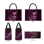 Personalised All Pink New Zealand Darts Leather Bag Aoteroa Fern Maori Galaxy Style - Aussie Hoodie