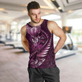 Personalised All Pink New Zealand Darts Men Tank Top Aoteroa Fern Maori Galaxy Style