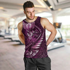 Personalised All Pink New Zealand Darts Men Tank Top Aoteroa Fern Maori Galaxy Style