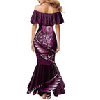 Personalised All Pink New Zealand Darts Mermaid Dress Aoteroa Fern Maori Galaxy Style