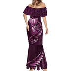 Personalised All Pink New Zealand Darts Mermaid Dress Aoteroa Fern Maori Galaxy Style