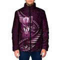 Personalised All Pink New Zealand Darts Padded Jacket Aoteroa Fern Maori Galaxy Style - Aussie Hoodie