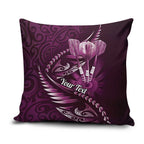 Personalised All Pink New Zealand Darts Pillow Cover Aoteroa Fern Maori Galaxy Style - Aussie Hoodie
