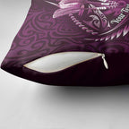 Personalised All Pink New Zealand Darts Pillow Cover Aoteroa Fern Maori Galaxy Style - Aussie Hoodie