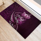 Personalised All Pink New Zealand Darts Rubber Doormat Aoteroa Fern Maori Galaxy Style