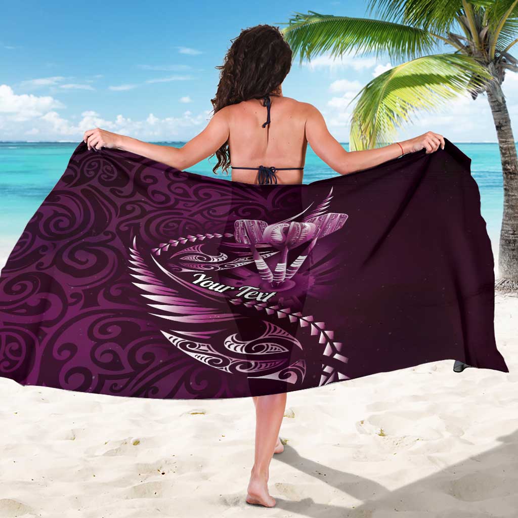 Personalised All Pink New Zealand Darts Sarong Aoteroa Fern Maori Galaxy Style