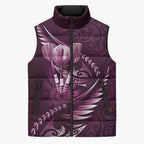 Personalised All Pink New Zealand Darts Sleeveless Puffer Jacket Aoteroa Fern Maori Galaxy Style - Aussie Hoodie