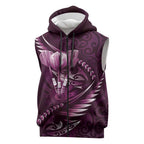 Personalised All Pink New Zealand Darts Sleeveless Zip Hoodie Aoteroa Fern Maori Galaxy Style LT14