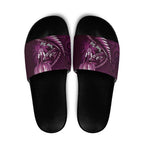 Personalised All Pink New Zealand Darts Slide Sandals Aoteroa Fern Maori Galaxy Style - Aussie Hoodie