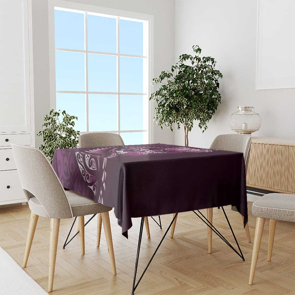 Personalised All Pink New Zealand Darts Tablecloth Aoteroa Fern Maori Galaxy Style