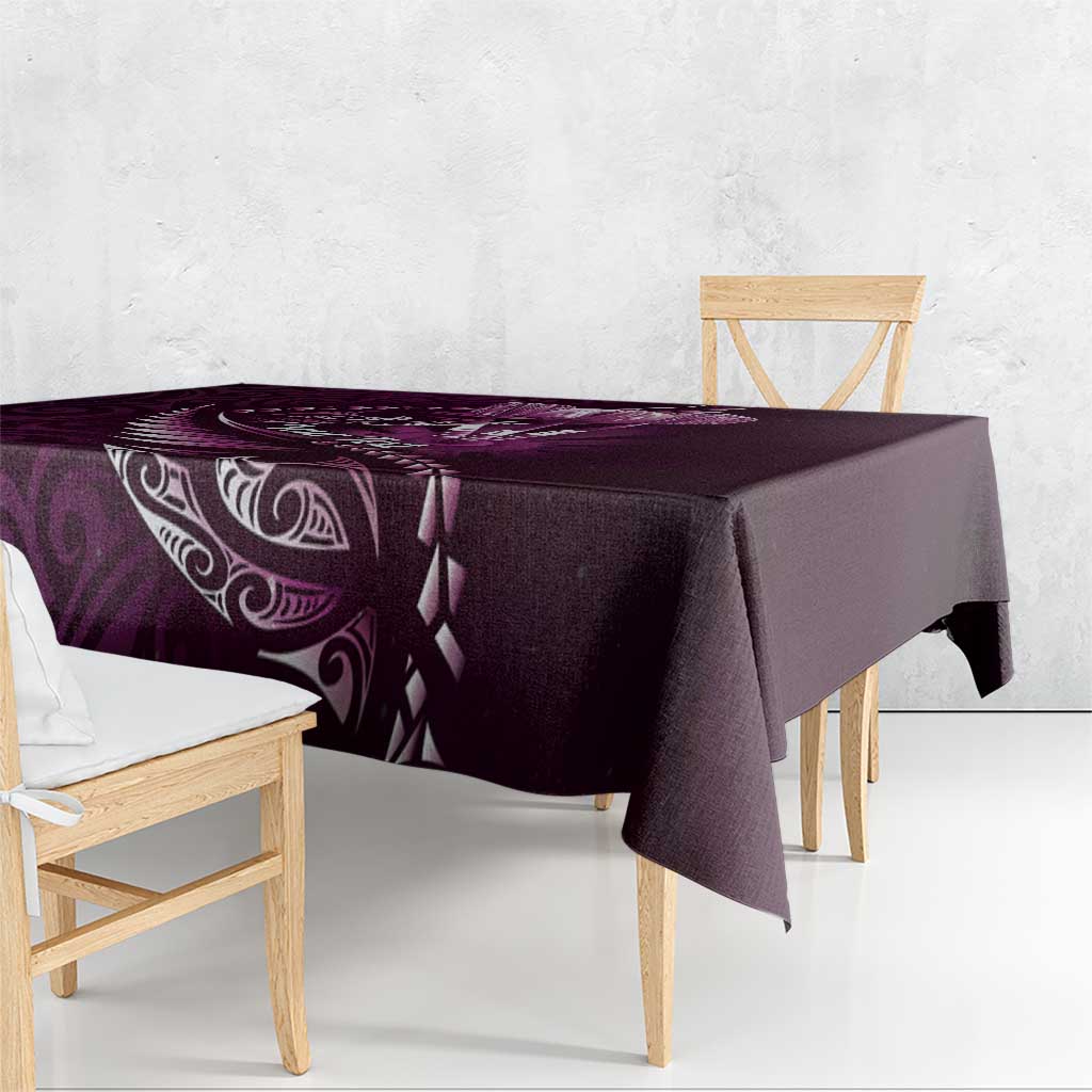 Personalised All Pink New Zealand Darts Tablecloth Aoteroa Fern Maori Galaxy Style