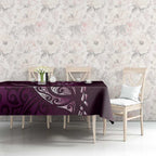 Personalised All Pink New Zealand Darts Tablecloth Aoteroa Fern Maori Galaxy Style