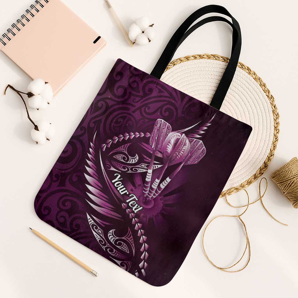 Personalised All Pink New Zealand Darts Tote Bag Aoteroa Fern Maori Galaxy Style - Aussie Hoodie
