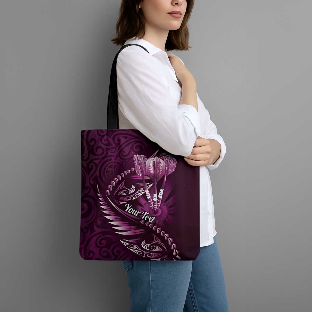 Personalised All Pink New Zealand Darts Tote Bag Aoteroa Fern Maori Galaxy Style - Aussie Hoodie