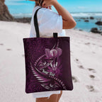 Personalised All Pink New Zealand Darts Tote Bag Aoteroa Fern Maori Galaxy Style - Aussie Hoodie