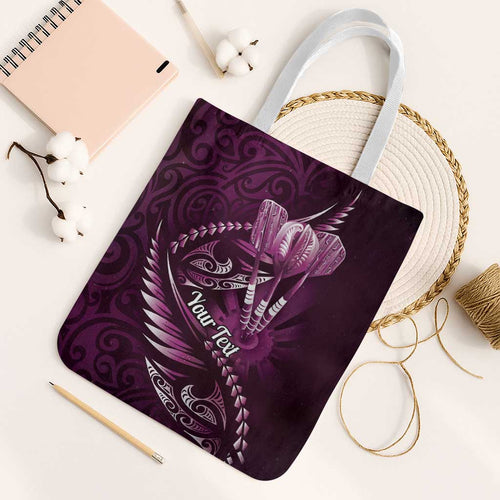 Personalised All Pink New Zealand Darts Tote Bag Aoteroa Fern Maori Galaxy Style - Aussie Hoodie