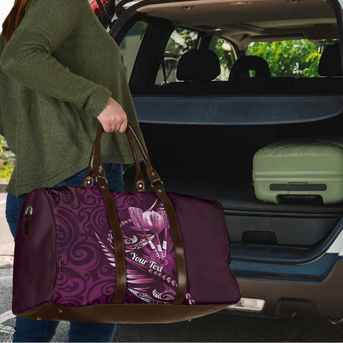 Personalised All Pink New Zealand Darts Travel Bag Aoteroa Fern Maori Galaxy Style - Aussie Hoodie