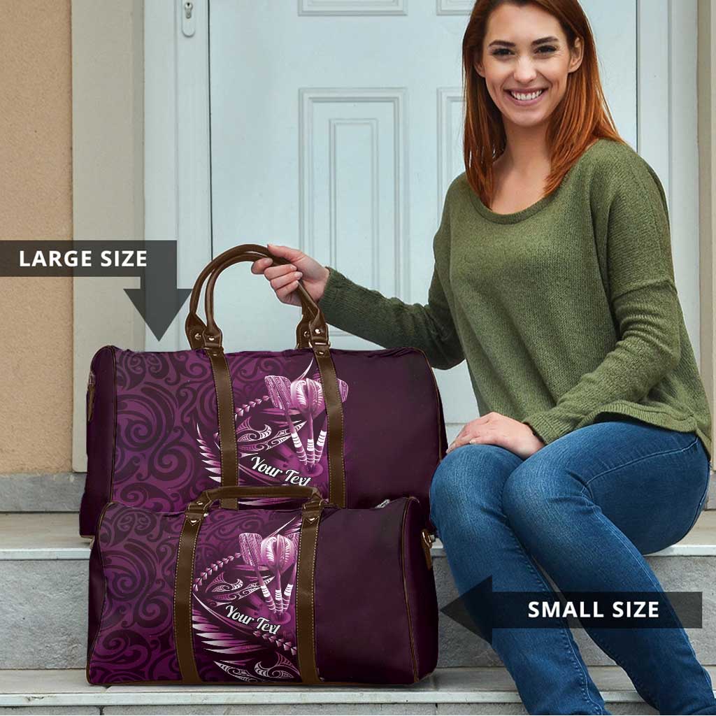 Personalised All Pink New Zealand Darts Travel Bag Aoteroa Fern Maori Galaxy Style - Aussie Hoodie