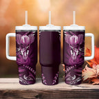 All Pink New Zealand Darts Tumbler With Handle Aoteroa Fern Maori Galaxy Style