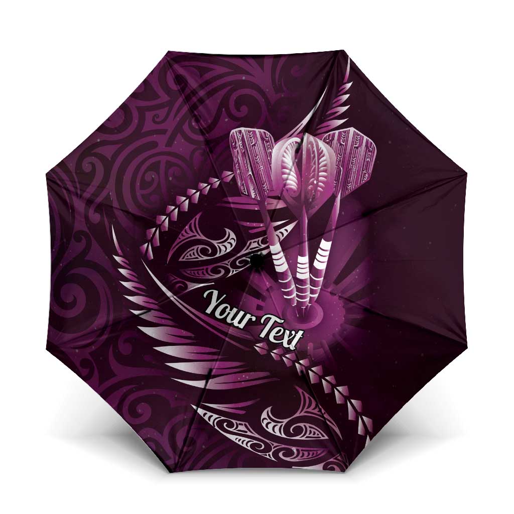 Personalised All Pink New Zealand Darts Umbrella Aoteroa Fern Maori Galaxy Style - Aussie Hoodie