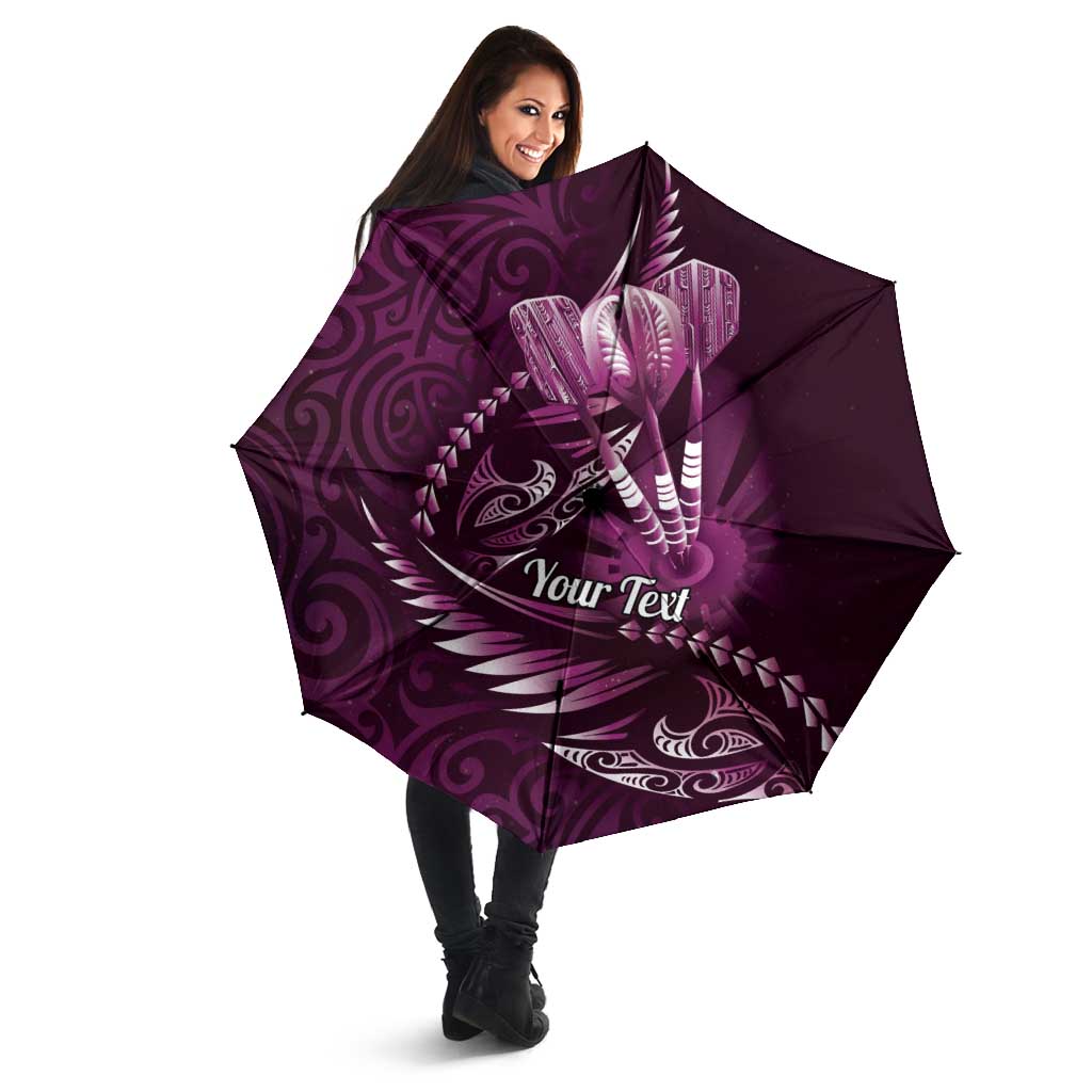 Personalised All Pink New Zealand Darts Umbrella Aoteroa Fern Maori Galaxy Style - Aussie Hoodie