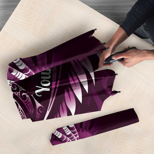 Personalised All Pink New Zealand Darts Umbrella Aoteroa Fern Maori Galaxy Style - Aussie Hoodie