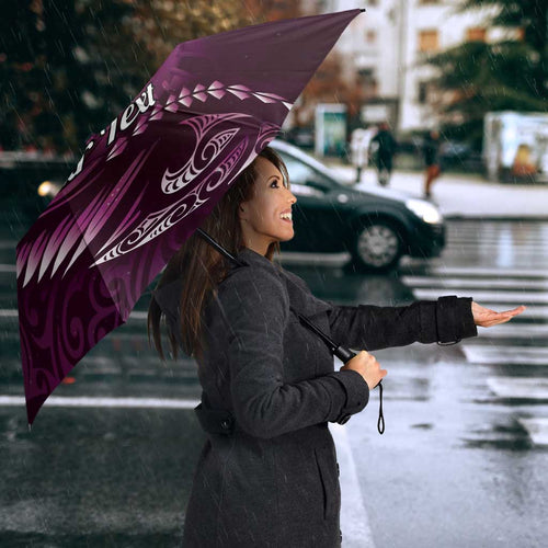 Personalised All Pink New Zealand Darts Umbrella Aoteroa Fern Maori Galaxy Style - Aussie Hoodie