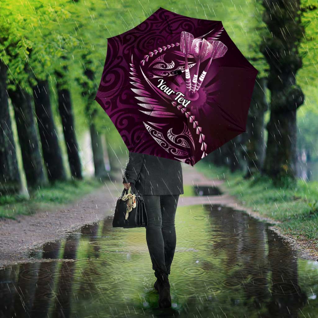 Personalised All Pink New Zealand Darts Umbrella Aoteroa Fern Maori Galaxy Style - Aussie Hoodie