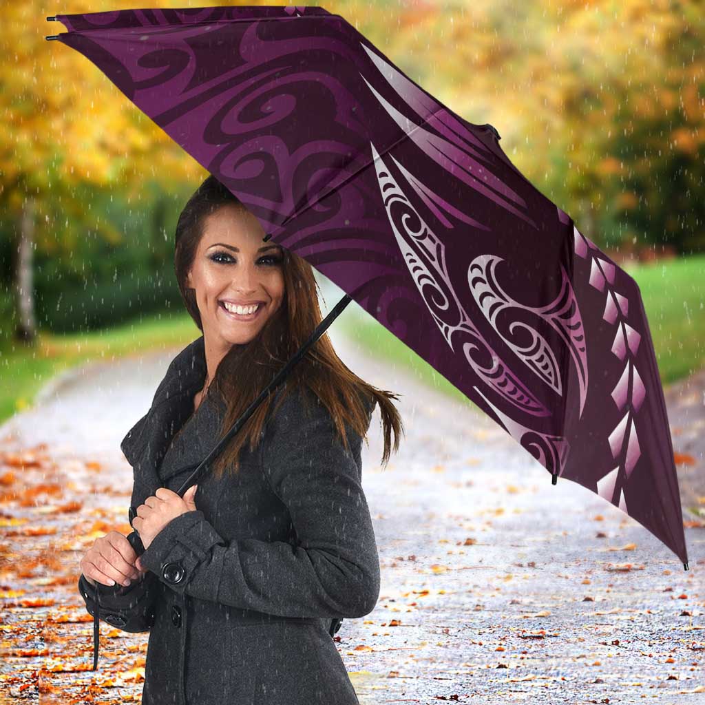 Personalised All Pink New Zealand Darts Umbrella Aoteroa Fern Maori Galaxy Style - Aussie Hoodie