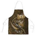 Personalised All Gold New Zealand Darts Apron Aoteroa Fern Maori Galaxy Style - Aussie Hoodie