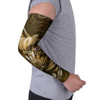 Personalised All Gold New Zealand Darts Arm Sleeves Aoteroa Fern Maori Galaxy Style - Aussie Hoodie