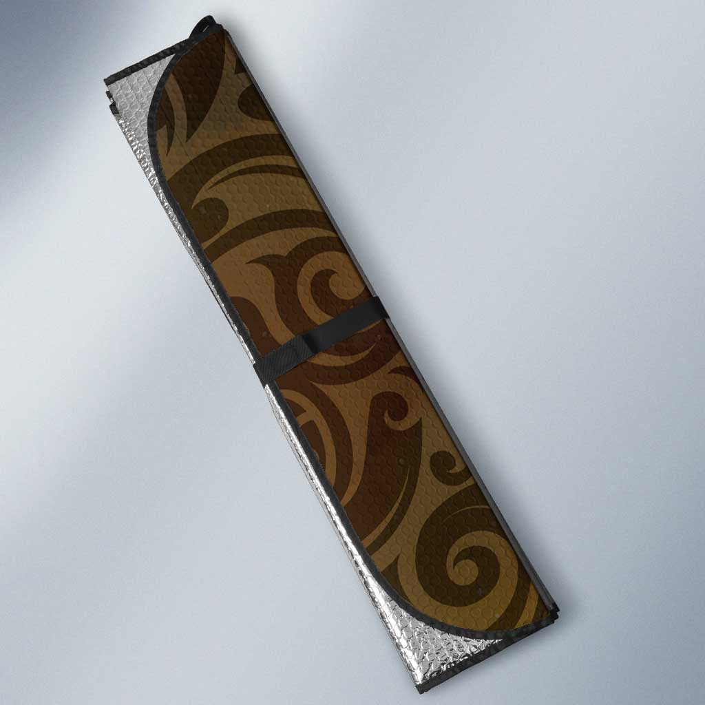 Personalised All Gold New Zealand Darts Auto Sun Shade Aoteroa Fern Maori Galaxy Style - Aussie Hoodie