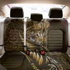 Personalised All Gold New Zealand Darts Back Car Seat Cover Aoteroa Fern Maori Galaxy Style