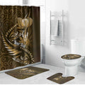 Personalised All Gold New Zealand Darts Bathroom Set Aoteroa Fern Maori Galaxy Style - Aussie Hoodie