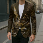 Personalised All Gold New Zealand Darts Blazer Aoteroa Fern Maori Galaxy Style - Aussie Hoodie