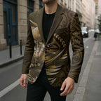 Personalised All Gold New Zealand Darts Blazer Aoteroa Fern Maori Galaxy Style - Aussie Hoodie