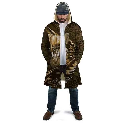 Personalised All Gold New Zealand Darts Cloak Aoteroa Fern Maori Galaxy Style - Aussie Hoodie