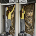 Personalised All Gold New Zealand Darts Door Cover Aoteroa Fern Maori Galaxy Style - Aussie Hoodie