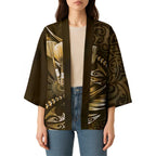 Personalised All Gold New Zealand Darts Kimono Aoteroa Fern Maori Galaxy Style - Aussie Hoodie