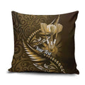 Personalised All Gold New Zealand Darts Pillow Cover Aoteroa Fern Maori Galaxy Style - Aussie Hoodie