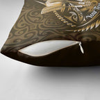Personalised All Gold New Zealand Darts Pillow Cover Aoteroa Fern Maori Galaxy Style - Aussie Hoodie